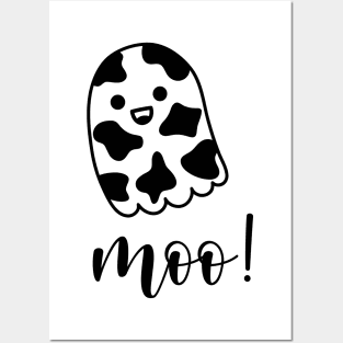 Ghost Cow, Moo I mean Boo Halloween Posters and Art